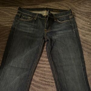 7 For All Mankind Deep Indigo Boot Cut Jeans